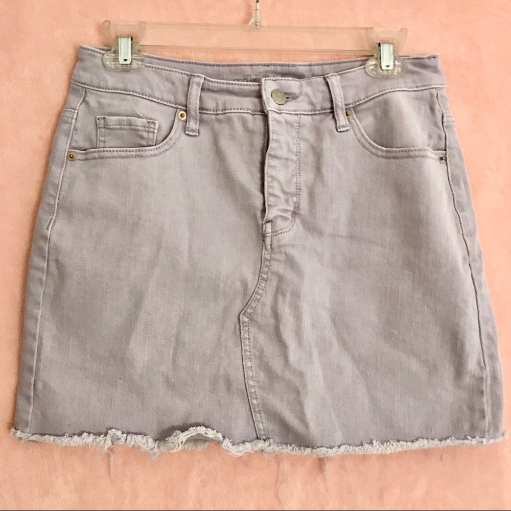 Wild Fable lilac denim mini skirt, high rise
